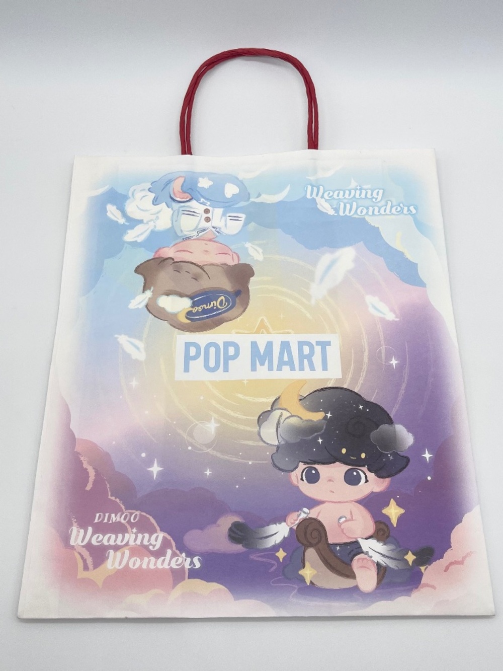 POP MART DIMOO Weaving Wonders Shopping Gift Bag Paper Tote Collectible Official